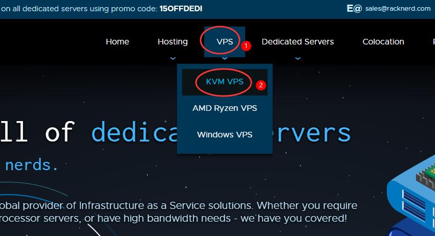Racknerd VPS购买教程 - 首页入口